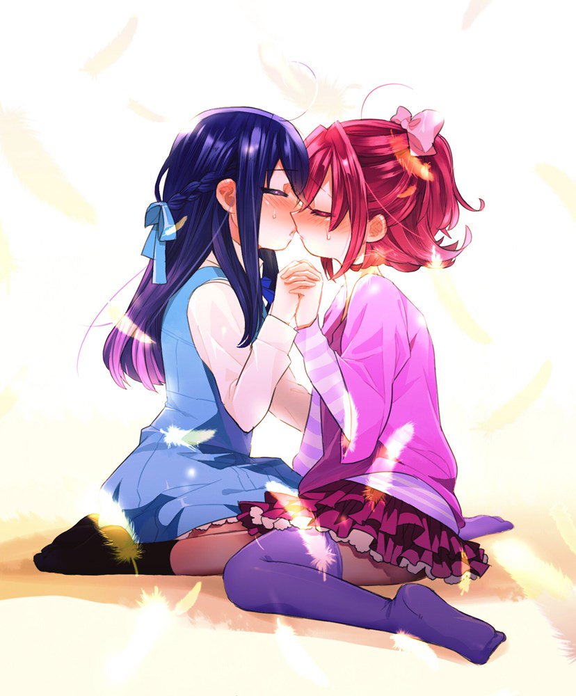 これから燃え上がる直前のような二次美少女同士の百合からレズになりそうな二次エロ画像-19